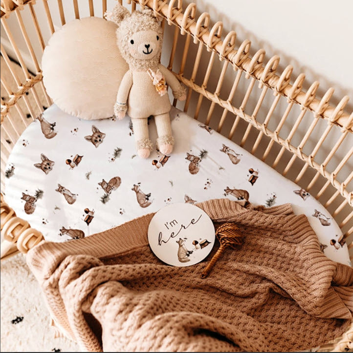 Sleep Time | Bassinet Sheet / Change Pad Cover | Snuggle Hunny