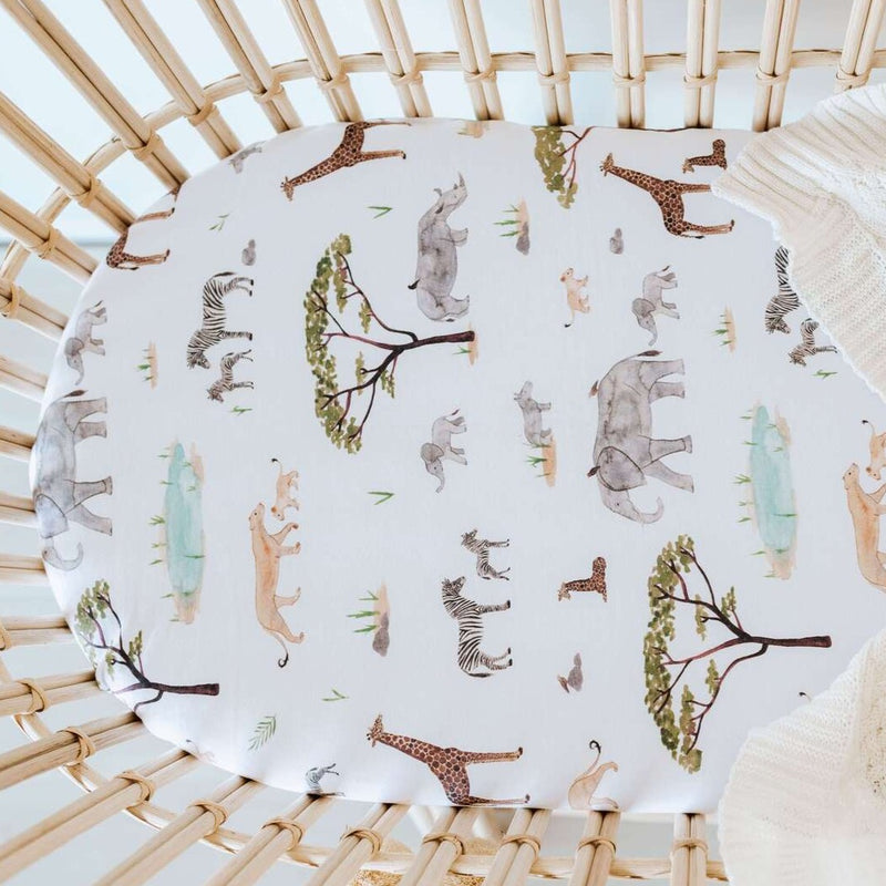 Sleep Time | Bassinet Sheet / Change Pad Cover | Snuggle Hunny