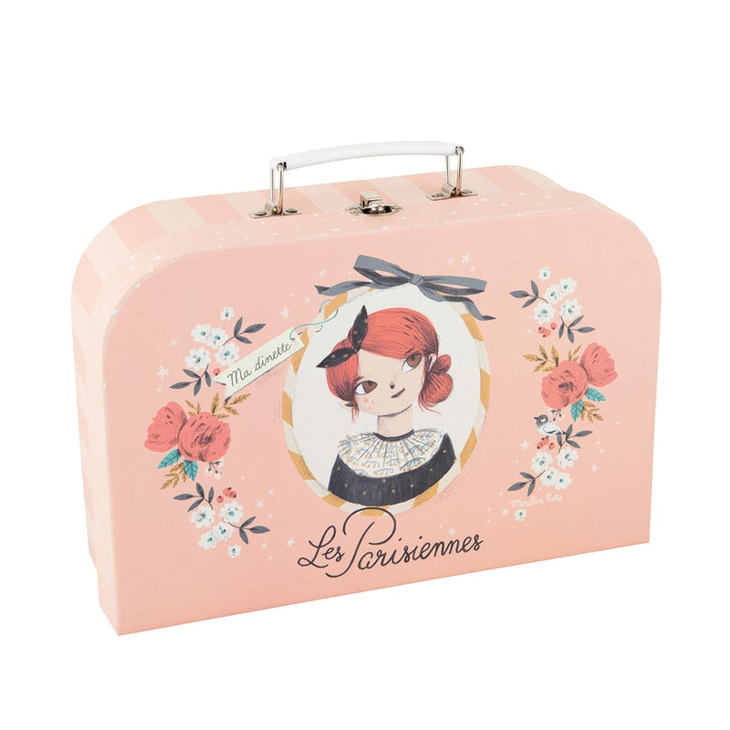 Les Parisiennes Tin Tea Set Suitcase