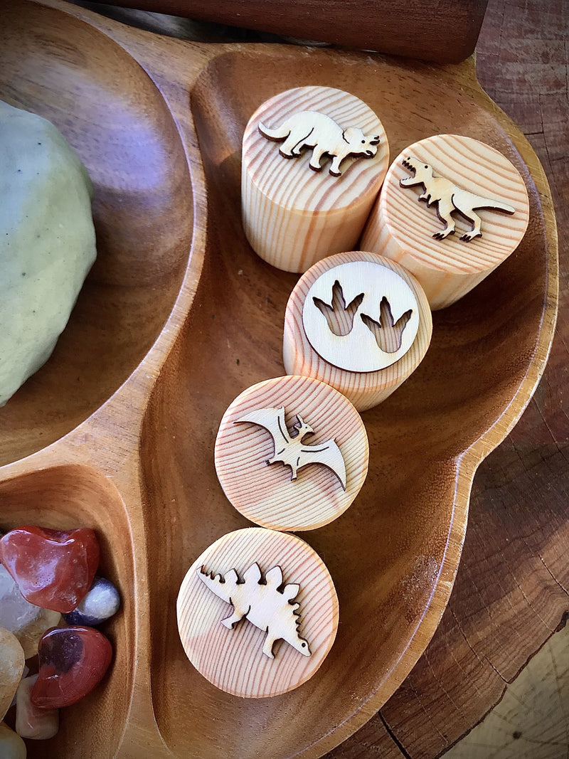 Dinosaur Playdough Stamps