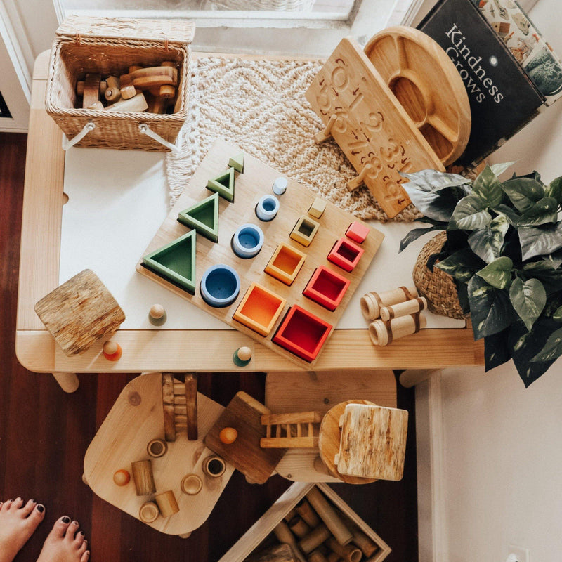 Wooden Puzzle | 3D Nesting & Sorting Board - A Hopping Bunny