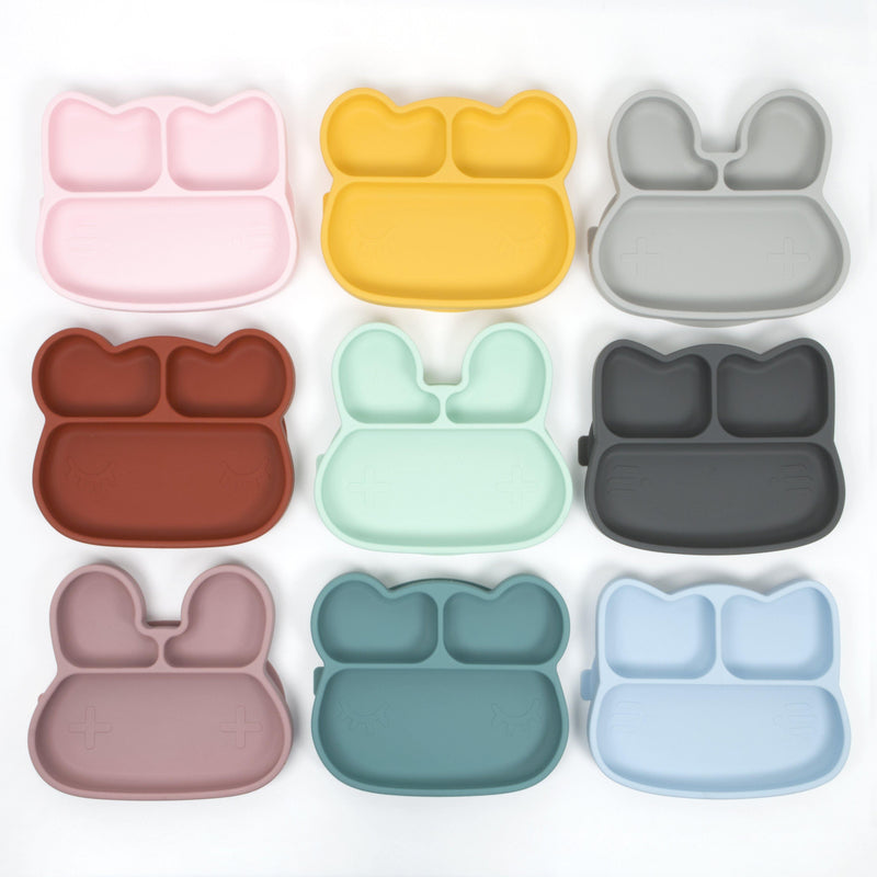 Bunny Stickie Plate - Multiple Colours - A Hopping Bunny