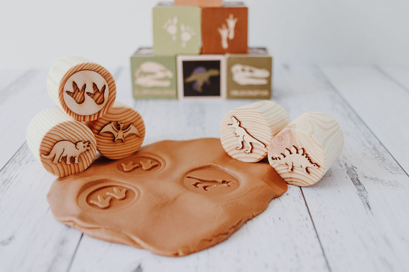 Dinosaur Playdough Stamps