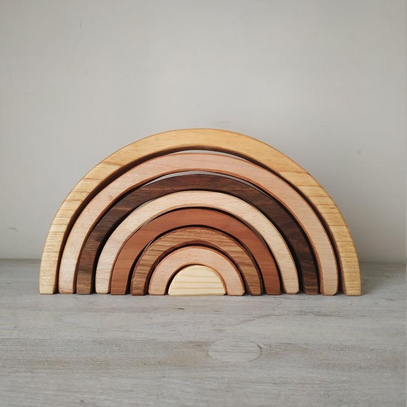 Wooden Toy | Rainbow Stacker | Rostok