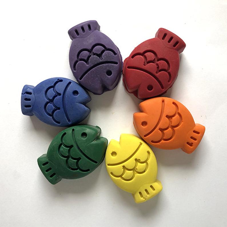Soy & Beeswax Crayon | Fish | A Childhood Store