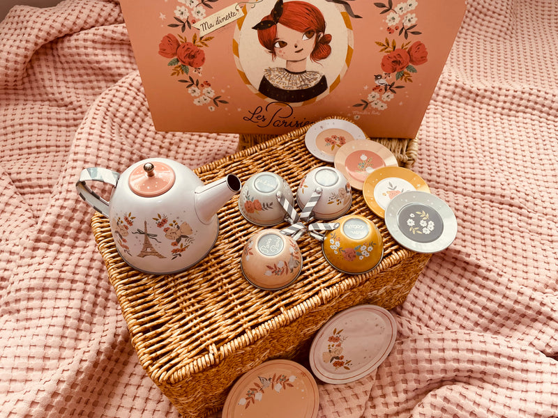 Les Parisiennes Tin Tea Set Suitcase