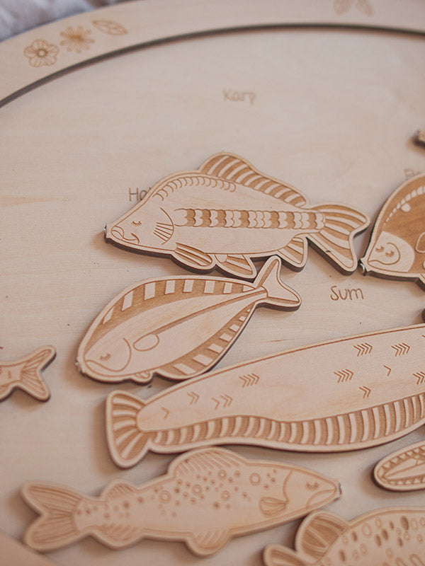 Plenty of Fish in the Sea Wooden Puzzle | Stuka Puka